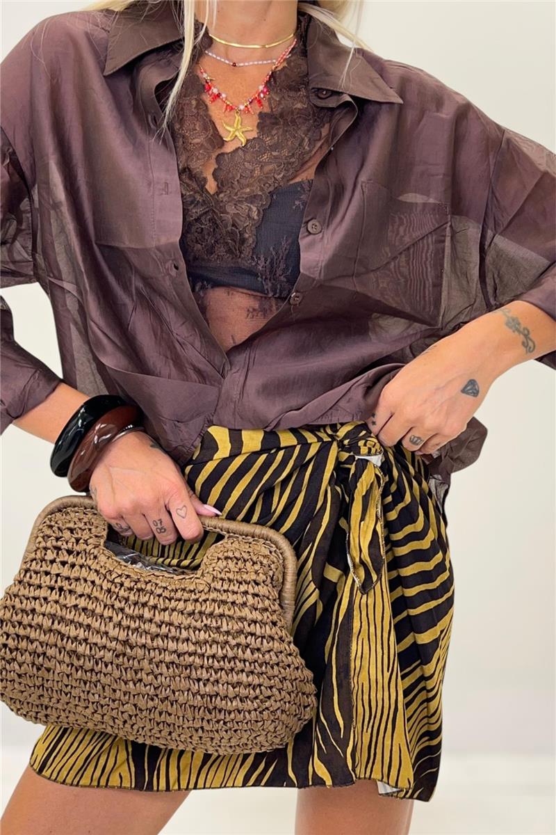 camicia con canotta in pizzo reina